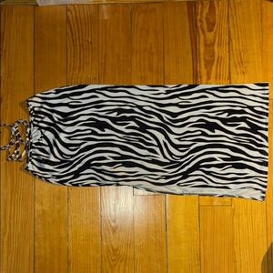 Zebra Print Maxi Skirt